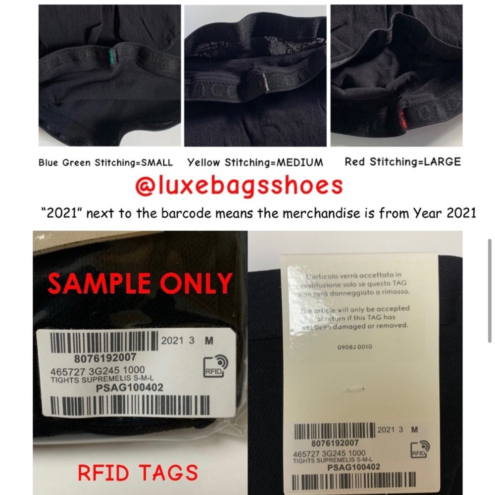 Authentic Gucci Supremelis Interlocking GG Logo Tights - Picture 15 of 16